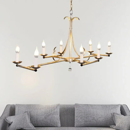 Antique Brass Candle Chandelier by Decorbites, eight-light fixture for Home & Garden on Tampa Home & Garden Store