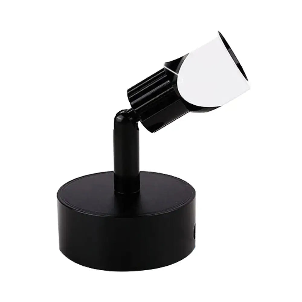 Black White Wall Lamp adjustable spotlight on round black base Decorbites on Tampa Home & Garden Store