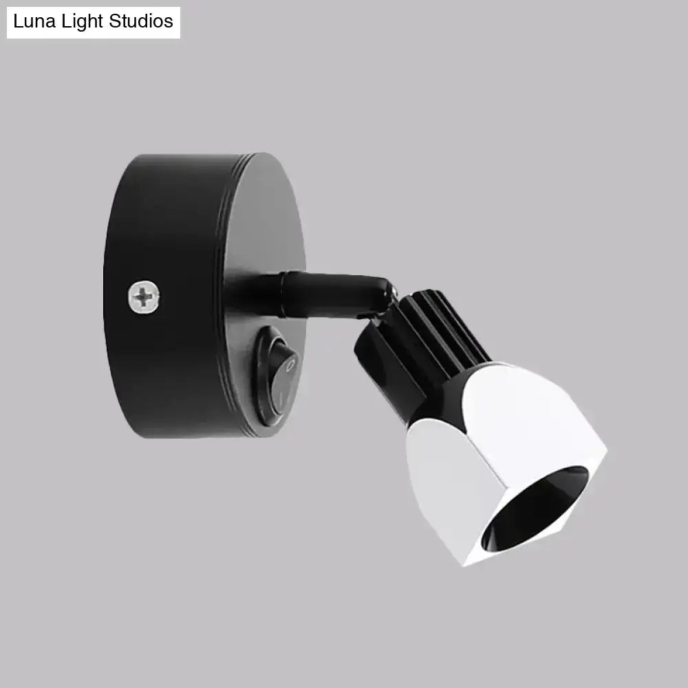 Black White Wall Lamp by Decorbites with adjustable arm and white shade on Tampa Home & Garden Store