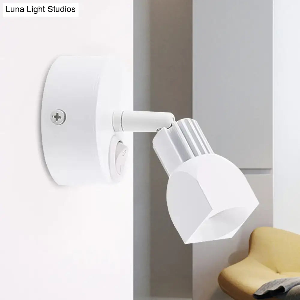 Black White Wall Lamp by Decorbites with adjustable white spotlight on wall mount on Tampa Home & Garden Store