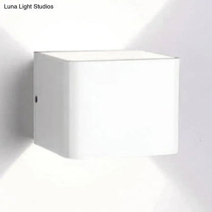 Decorbites Black Cube Wall Sconce, square matte black metal wall light on Tampa Home & Garden Store