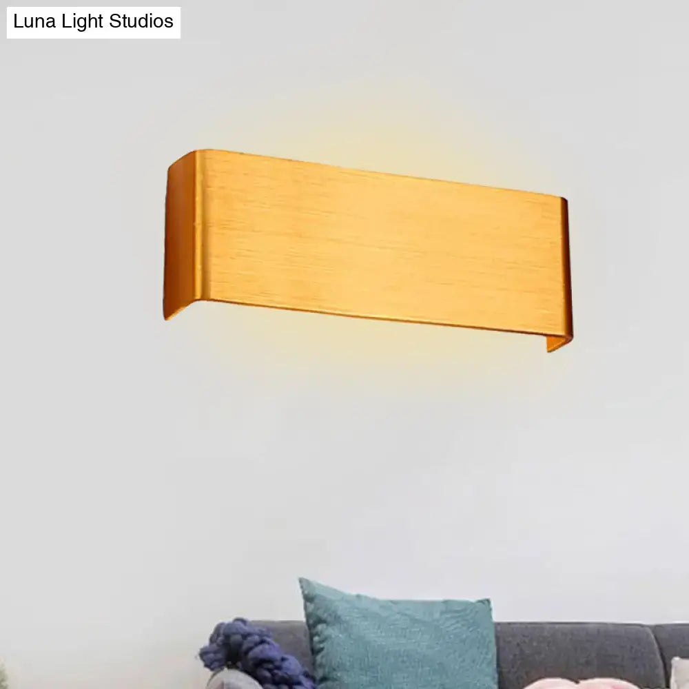 Black Silver Wall Lamp, warm wood-toned rectangular sconce, wall-mounted on Tampa Home & Garden Store