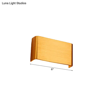 Wall lamp sconce with gold brushed wood panel, 6in wide on Tampa Home & Garden Store