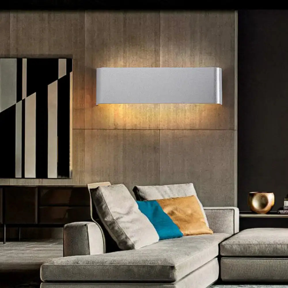 Black Silver Wall Lamp by Decorbites, modern metal wall sconce with warm glow on Tampa Home & Garden Store
