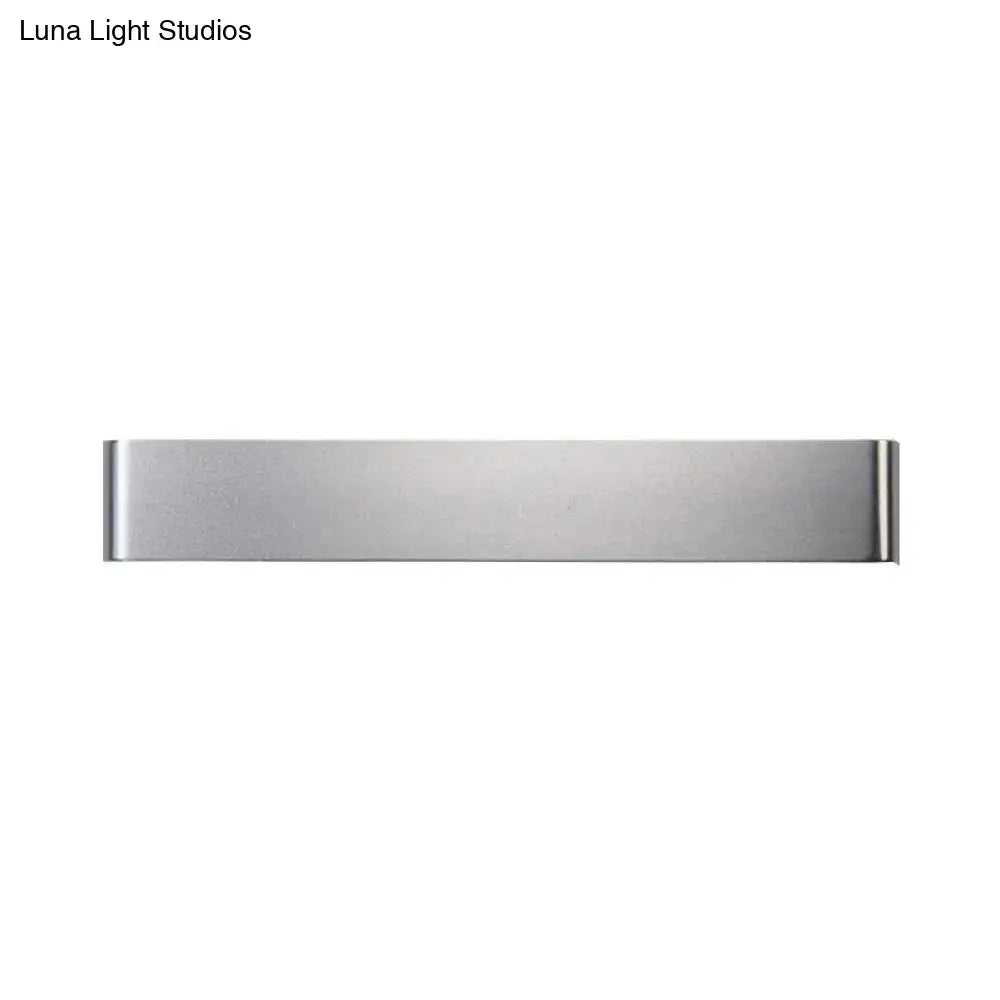 Black Silver Wall Lamp by Decorbites featuring a sleek rectangular metal bar on Tampa Home & Garden Store