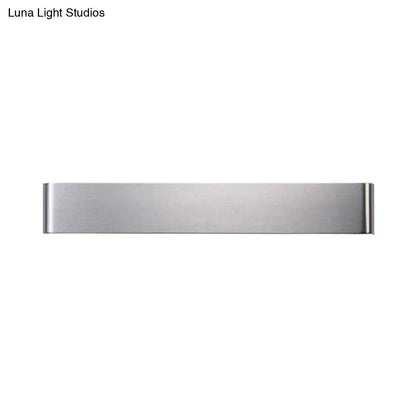 Black Silver Wall Lamp by Decorbites featuring a sleek rectangular metal bar on Tampa Home & Garden Store