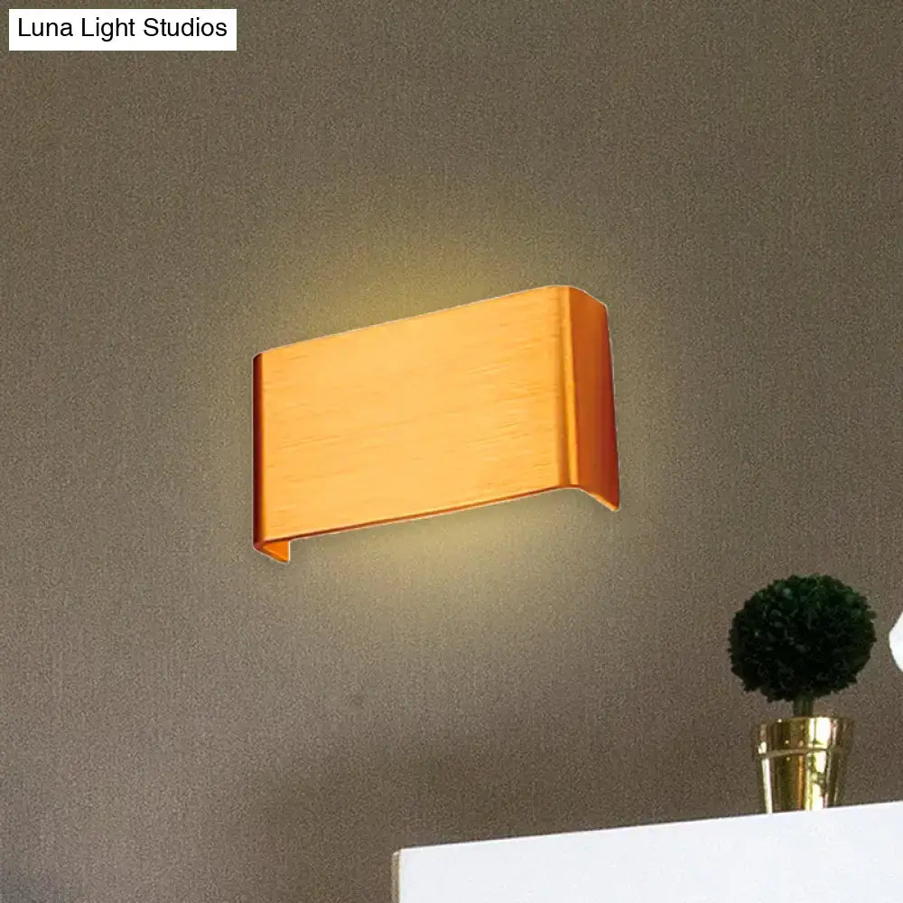 Black Silver Wall Lamp with a warm wood-toned rectangular shade on Tampa Home & Garden Store