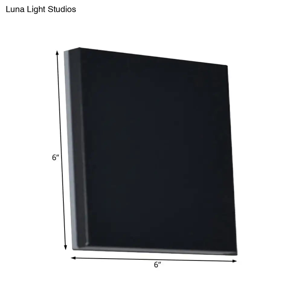 Black square soft-glow wall sconce 6x6 in on Tampa Home & Garden Store