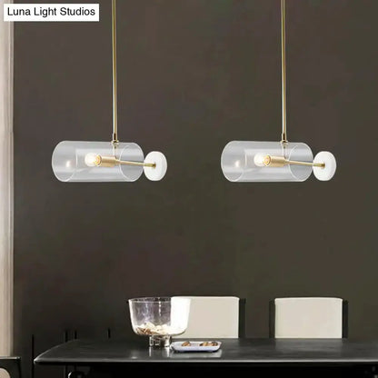 Modern brass pendant lights with clear glass shades for dining pair, E12/E14 compatible Decorbites on Tampa Home & Garden Store
