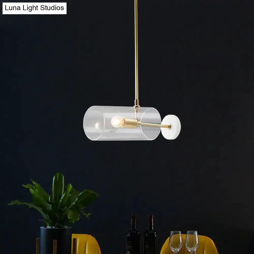 Decorbites modern brass pendant light with clear glass shade for dining table E12/E14 on Tampa Home & Garden Store