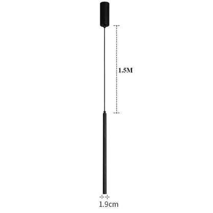 Decorbites modern black LED pendant light, 2 cm diameter, 1.5m cord for bedroom lighting on Tampa Home & Garden Store