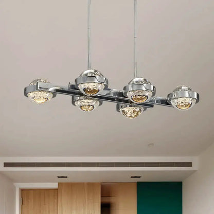 Modern Chrome and Gold Led Island Lamp for Dining