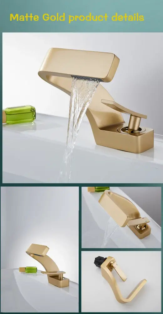 Black Waterfall Sink Faucet by Decorbites, bathroom sink faucet on Tampa Home & Garden Store