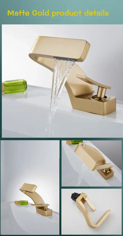 Black Waterfall Sink Faucet by Decorbites, bathroom sink faucet on Tampa Home & Garden Store
