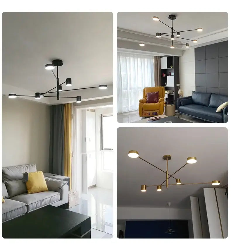 Black Glass Chandelier by Decorbites, modern multi-arm chandelier for living rooms on Tampa Home & Garden Store