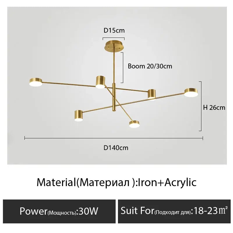 Black Glass Chandelier iron and acrylic, gold-tone multi-arm ceiling light Decorbites on Tampa Home & Garden Store