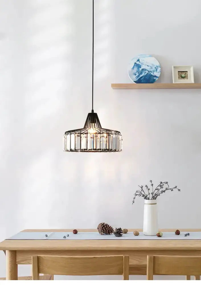 Pendant lamp modern black and gold crystal glass, Decorbites, dining room LED on Tampa Home & Garden Store