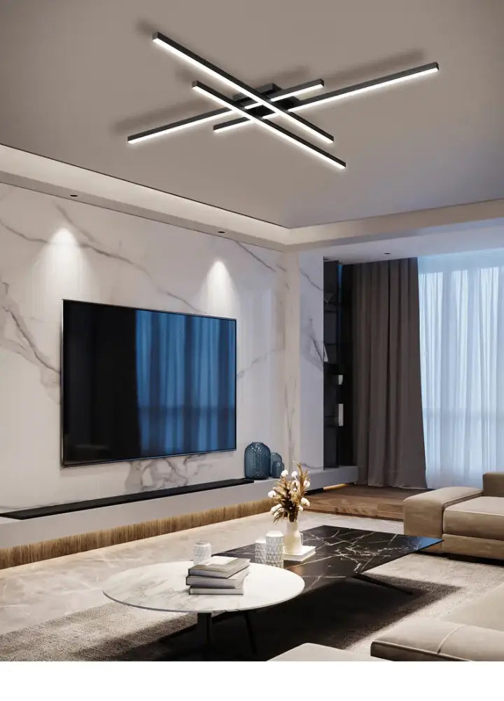 Black Square LED Chandelier by Decorbites, modern black ceiling light on Tampa Home & Garden Store