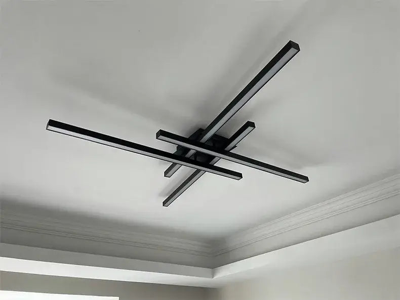 Black Square LED Chandelier by Decorbites, modern black metal frame ceiling light on Tampa Home & Garden Store