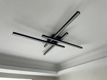 Black Square LED Chandelier by Decorbites, modern black metal frame ceiling light on Tampa Home & Garden Store