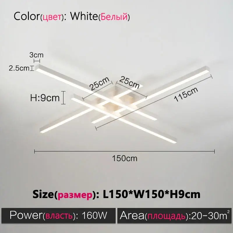 Black Square LED Chandelier by Decorbites, modern ceiling lighting on Tampa Home & Garden Store