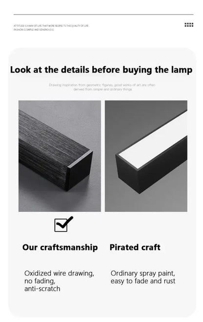 Black Square LED Chandelier by Decorbites, home & garden lighting, craftsmanship infographic on Tampa Home & Garden Store