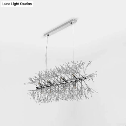 Chandelier Chrome Crystal Sprig by Decorbites with chrome finish and branching crystal sprays on Tampa Home & Garden Store