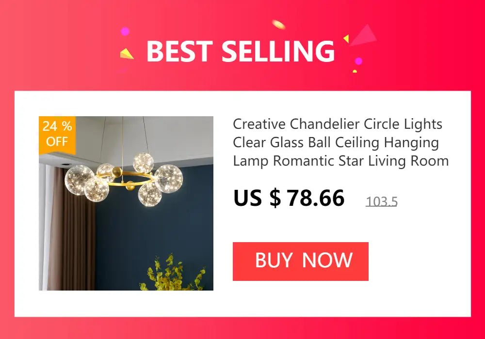 Modern golden aluminum crystal chandelier for living room by Decorbites with glass globe lights on Tampa Home & Garden Store