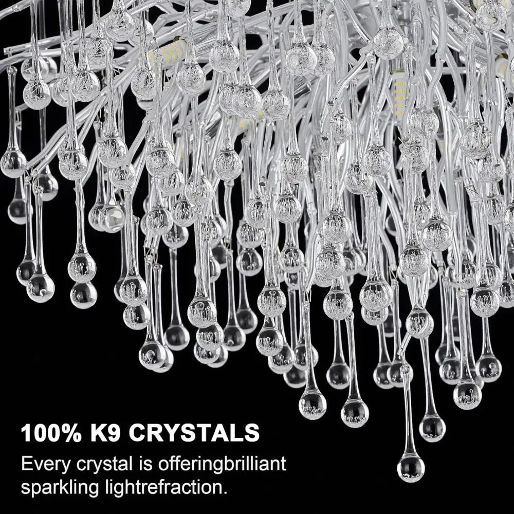 Chandelier Modern golden aluminum crystal chandelier by Decorbites with 100% K9 crystals on Tampa Home & Garden Store