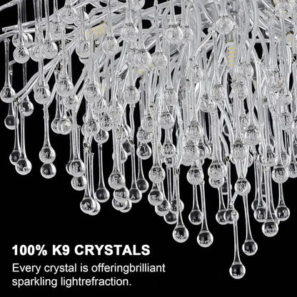Chandelier Modern golden aluminum crystal chandelier by Decorbites with 100% K9 crystals on Tampa Home & Garden Store
