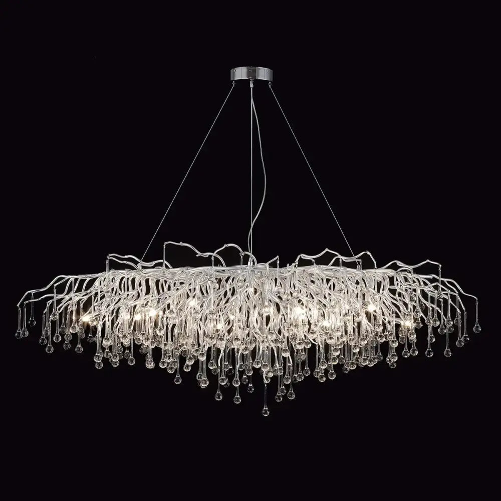 Chandelier Decorbites golden aluminum crystal chandelier with cascading drops on Tampa Home & Garden Store