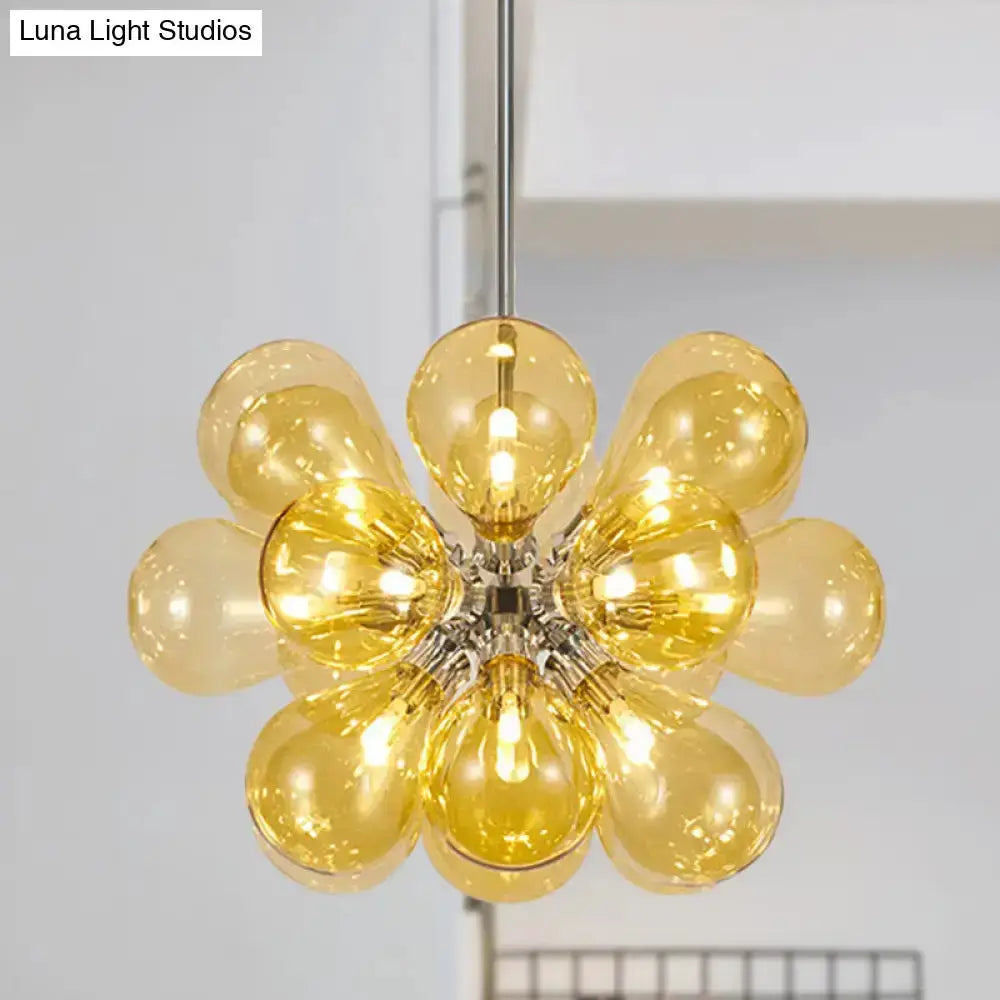 Modern cognac glass bubble chandelier pendant light by Decorbites, clustered orb pendant on Tampa Home & Garden Store