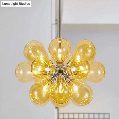 Modern cognac glass bubble chandelier pendant light by Decorbites, clustered orb pendant on Tampa Home & Garden Store