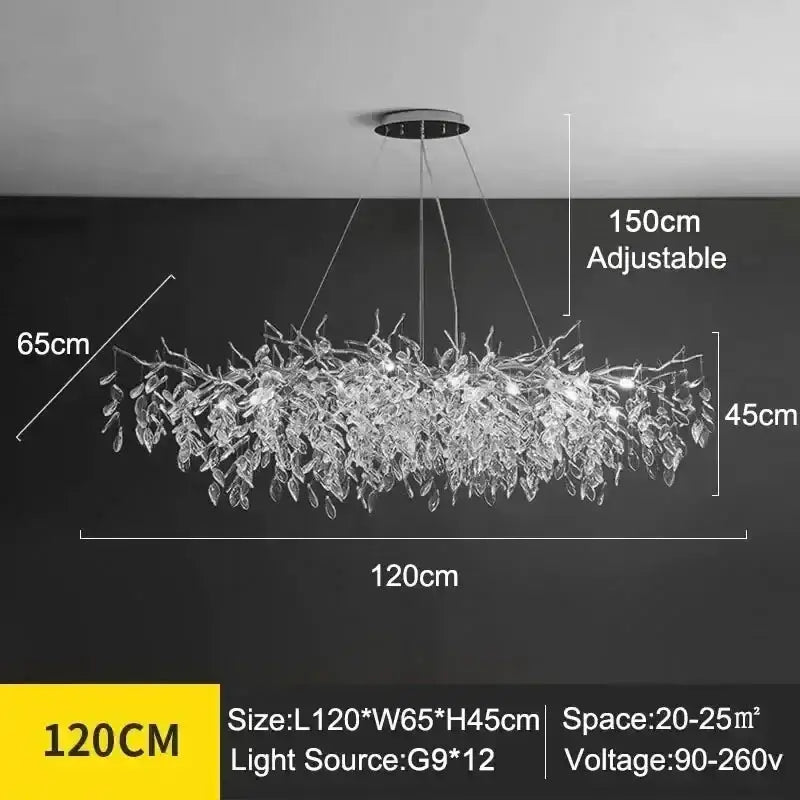 Chandelier Decorbites modern golden branch crystal ceiling chandelier for dining room lighting on Tampa Home & Garden Store