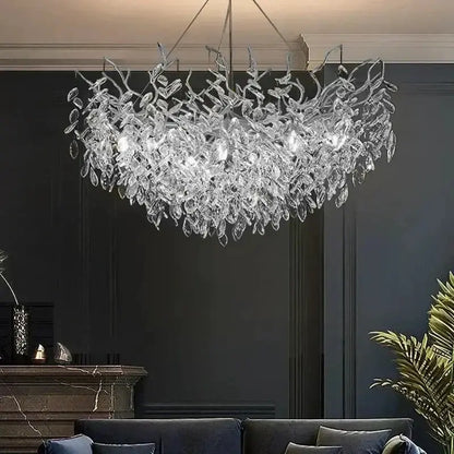 Chandelier Decorbites clear crystal branch LED-lit chandelier on Tampa Home & Garden Store
