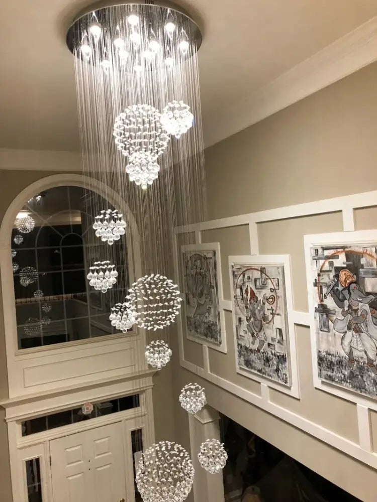 Crystal Raindrop Chandelier by Decorbites with cascading glass droplets on Tampa Home & Garden Store
