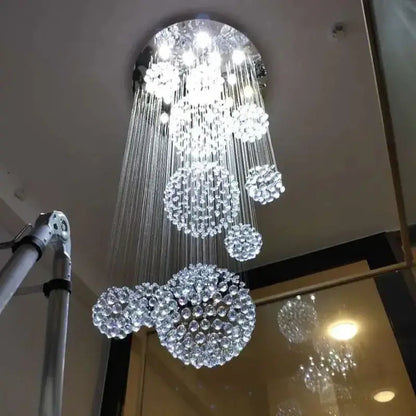 Crystal Raindrop Chandelier by Decorbites featuring cascading crystal bead strands on Tampa Home & Garden Store