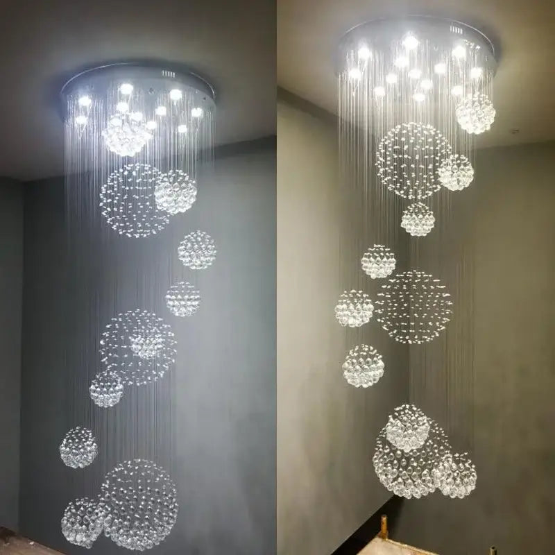 Crystal Raindrop Chandelier by Decorbites with cascading clear crystal beads on Tampa Home & Garden Store