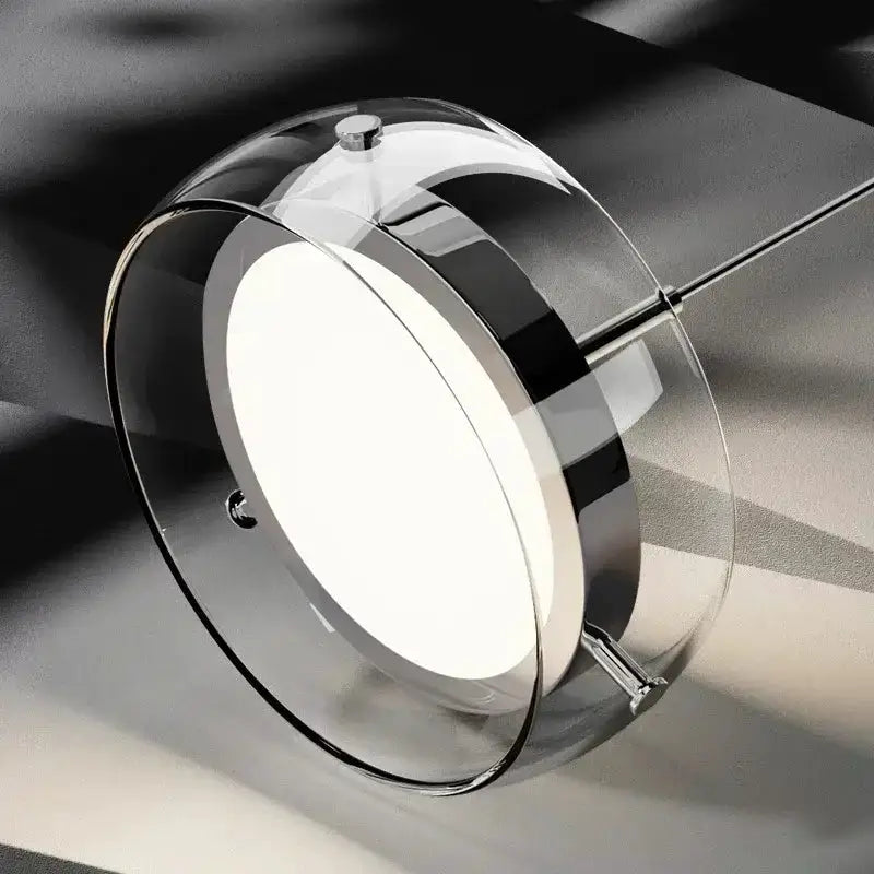 Modern black glass dining table pendant light by Decorbites with circular ring on Tampa Home & Garden Store