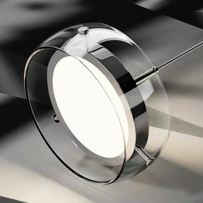 Modern black glass dining table pendant light by Decorbites with circular ring on Tampa Home & Garden Store