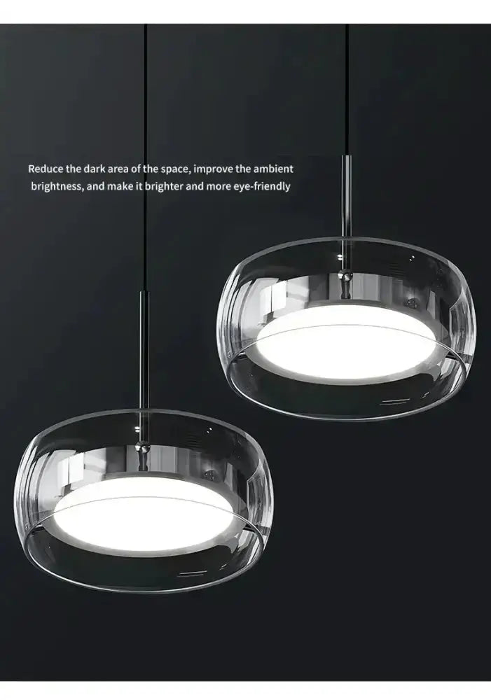 Pair of modern black glass dining pendant lights by Decorbites on Tampa Home & Garden Store