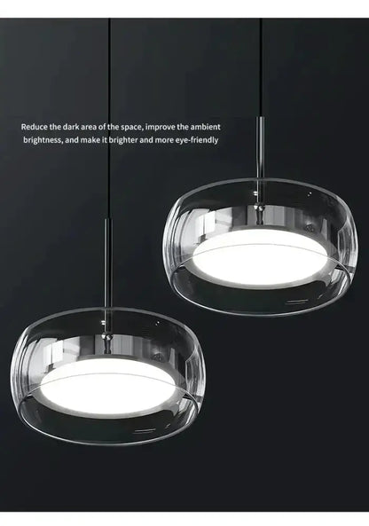 Pair of modern black glass dining pendant lights by Decorbites on Tampa Home & Garden Store