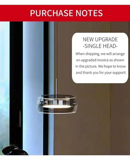 Modern black glass dining pendant light with clear glass shade, single head by Decorbites on Tampa Home & Garden Store