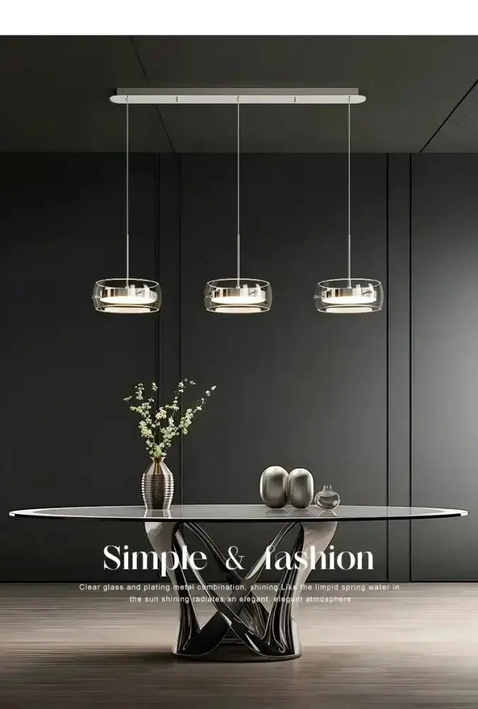 Modern black glass dining pendant lights by Decorbites set of 3 on Tampa Home & Garden Store