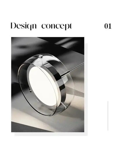 Modern black glass pendant light with clear outer ring and white diffuser Decorbites on Tampa Home & Garden Store