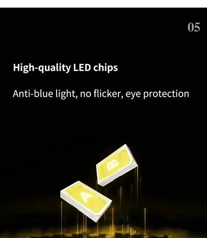 Modern black glass dining pendant light LED chips close-up, two white modules with yellow center on Tampa Home & Garden Store