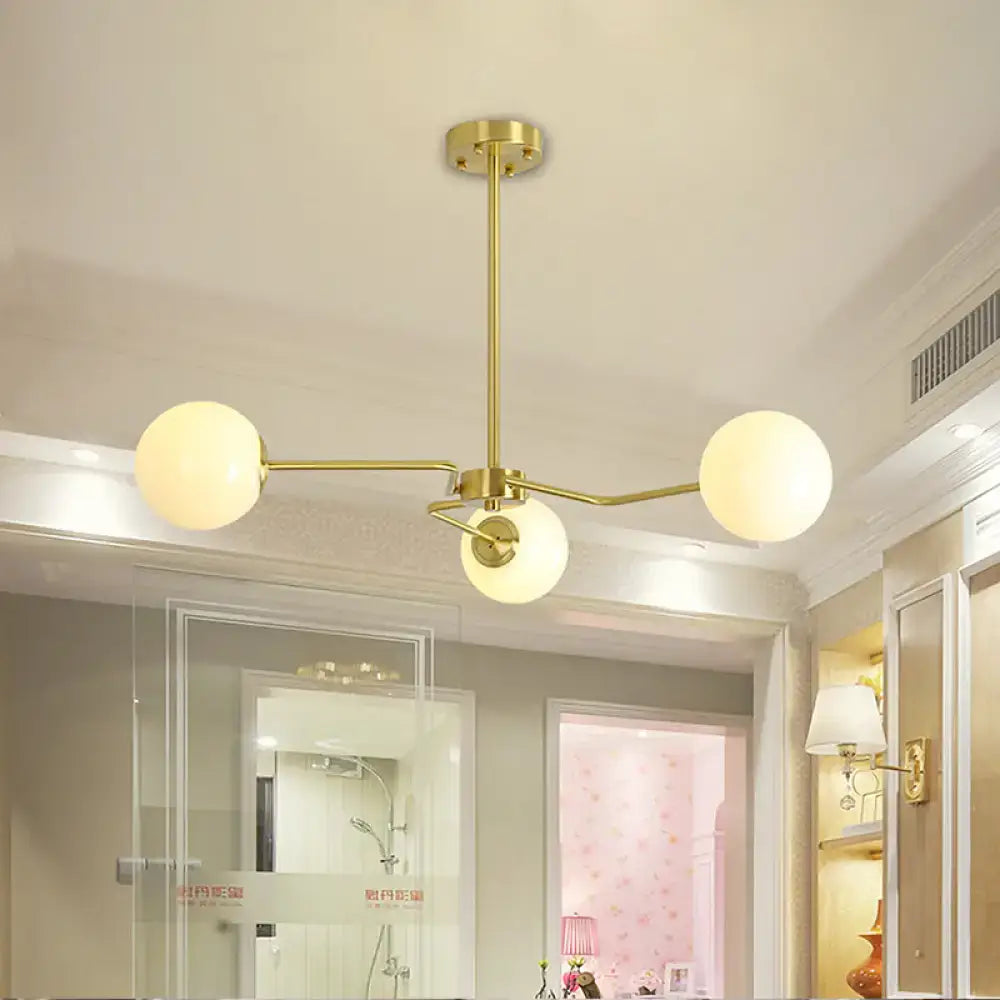 Gold Glass Ceiling Light flush mount by Decorbites with gold globe shades on Tampa Home & Garden Store