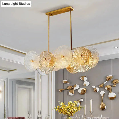 Modern gold finish pendant light with prismatic glass shade for dining room Decorbites on Tampa Home & Garden Store