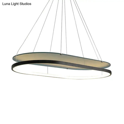 Decorbites black and gold LED pendant chandelier with dual rings for dining room on Tampa Home & Garden Store