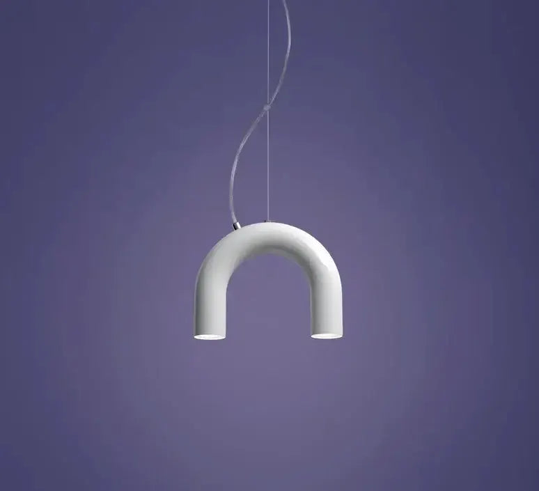 Modern white LED arch chandelier pendant light for dining rooms on Tampa Home & Garden Store